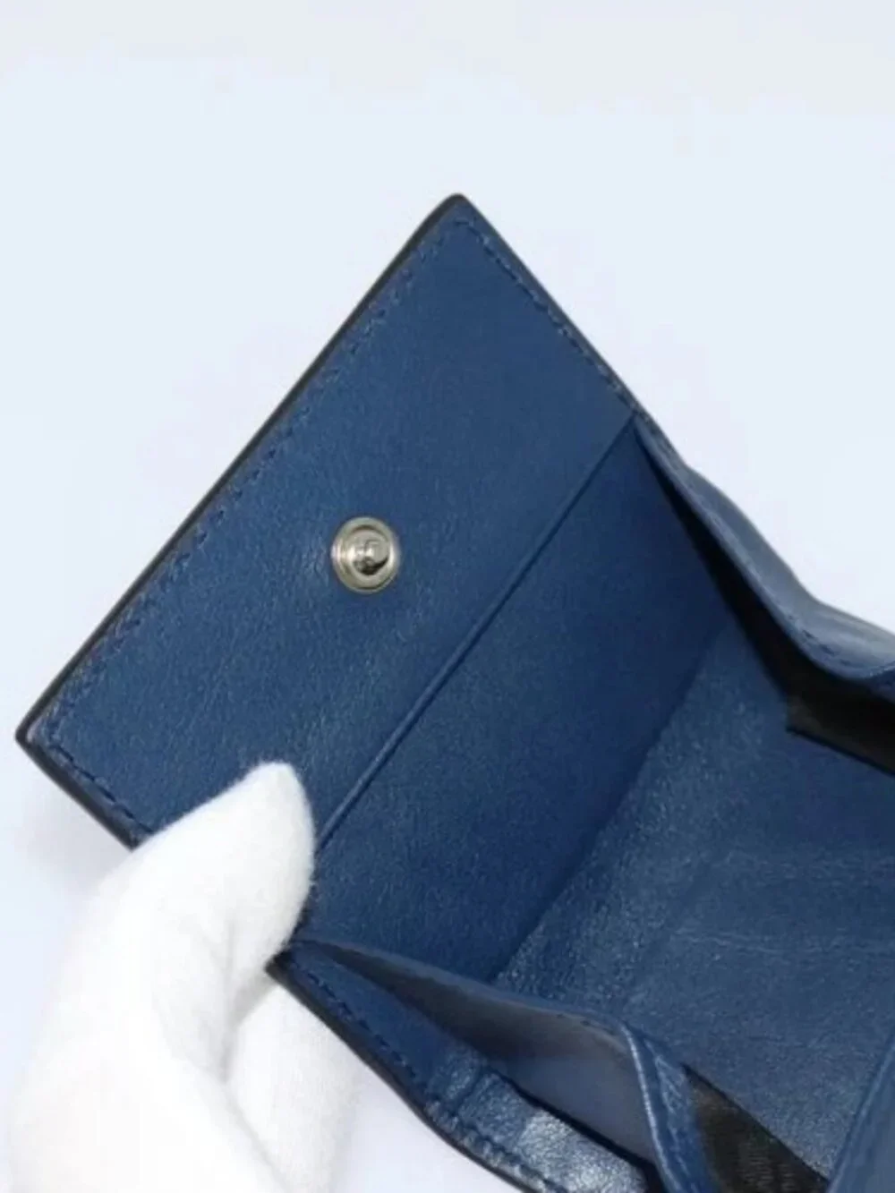 Salvatore Ferragamo Gancini Coin Purse Leather Black Auth 104463V